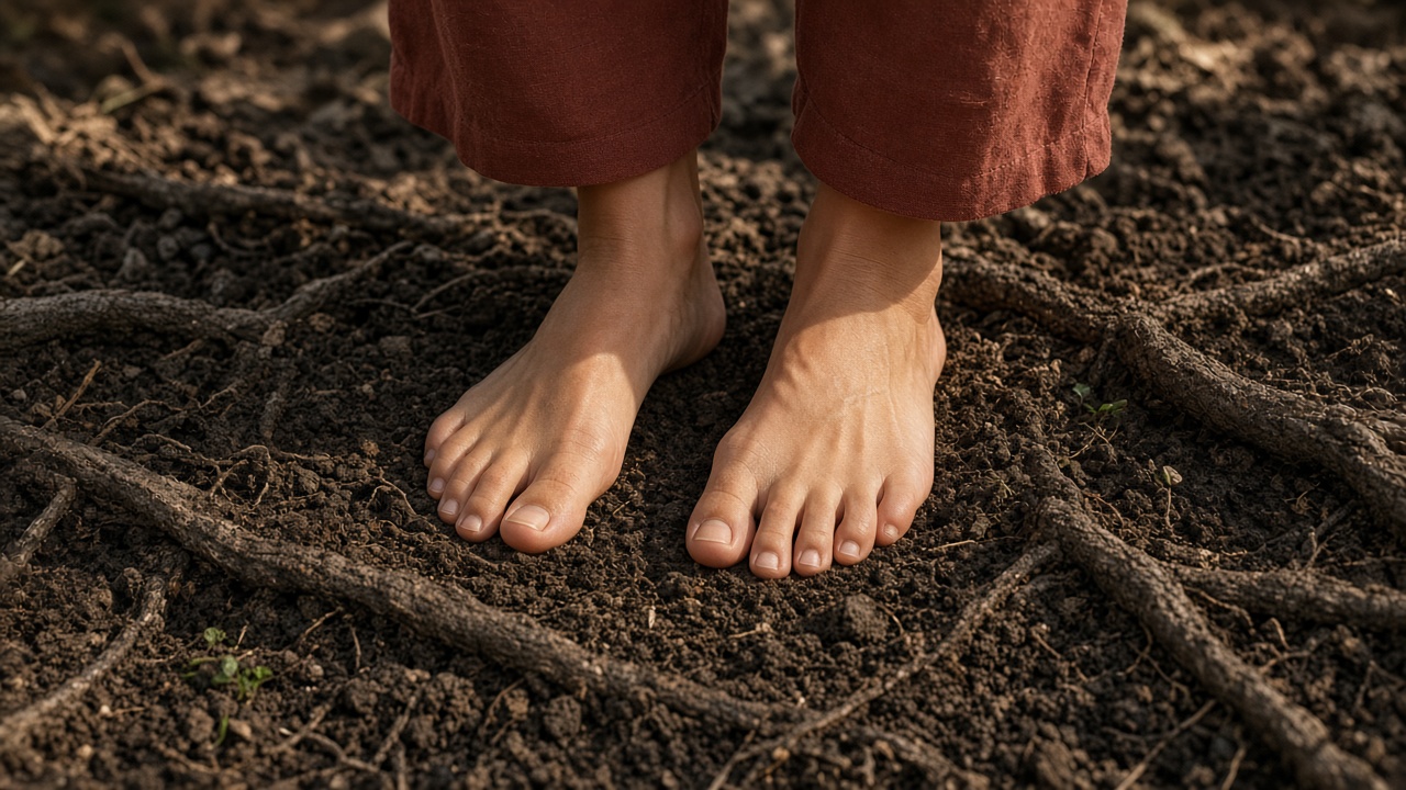 Feet on the earth